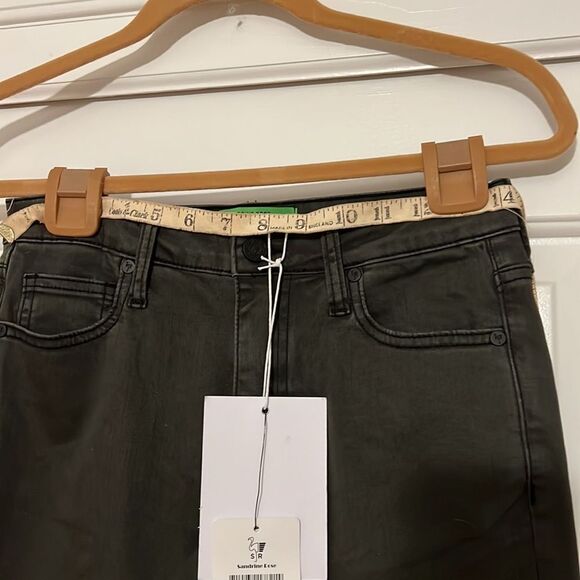 Sandrine Rose NEW sz 26 super flare black jeans mid-high rise $178 retail bell - Picture 11 of 16